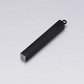 Ciondolo a barra minimalista 5x40mm in acciaio inossidabile nero opaco con design a cubo - 5*40mm / Nero