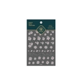 Pro TENSOR floral nail stickers KX146 with delicate white flowers and green card packaging - KX-146 (Daisy Combo)