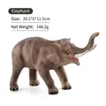 Realistisch olifantenmodel in donkerbruin met huidtextuur voor educatief speelgoed - Olifant