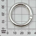 Polished silver swivel snap hook 40mm round spring ring for DIY bag accessories - 35mm Round Spring Ring / Bright Silver