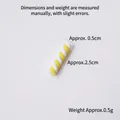 Charm guimauve en argile spirale jaune et blanc pour DIY, accessoire de bonbon de 2,5 cm - Jaune & Blanc