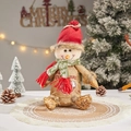 Sac à bonbons bonhomme de Noël avec chapeau rouge et fenêtre en forme de cœur - J-49 Sac Poupée Bonhomme de Neige 3D