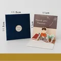 3D Teacher Thank You card set with blue envelope and golden sticker 11cm - Gardener Series 3D Pop-up Card - Style B