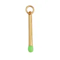 Creative matchstick pendant with gold plating and light green enamel finish for jewelry - Matchstick Shape-Green