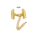 Set di capocorda dorati con chiusura a moschettone e catenella per gioielli fai da te - 6mm / Oro