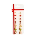 6-pair Christmas stud earring set featuring elk, trees, and hats on a white display card - Style 08 (10987)