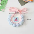 Collare per animali lavorato a mano con toppa a ciliegia in azzurro e rosa per gatti - Bordo in Pizzo Blu