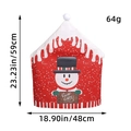 Christmas snowman chair cover with Warm Wishes print, size 59x48cm for holiday dining decor - Snowman