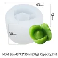 Moule en silicone en forme de chou pour bougies DIY avec dimensions indiquées - Moule Chou (ZW-143) / Blanc
