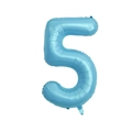Light blue 40-inch gradient number 5 foil balloon for kids birthday party decoration - Number 5 / Blue