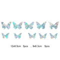 Rainbow prism butterfly suncatcher window stickers in 10pcs set showing two sizes - RPS005 Static Sticker: Butterfly
