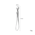 Silver zinc alloy eye cream applicator massage stick with 9mm ball head and 77mm length - Small Silver Teardrop (X0107)