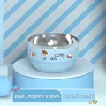 Ciotola blu per bambini astronauta in acciaio 316 con isolamento antibatterico - 316 Ciotola per Bambini / Blu