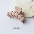 Minimalist light pink hair claw clip in matte finish for elegant high ponytail hairstyles - Light Pink