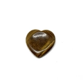 Polished heart-shaped brown tiger eye thumb worry stone for relaxation and stress relief - Tiger's Eye