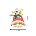 Christmas bell alloy charm pendant with red green enamel finish for DIY jewelry - 2370 Tricolor Bell
