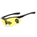 Outdoor Radsport Sonnenbrille mit schwarzem Rahmen und gelben Nachtsichtgläsern - Schwarzer Rahmen Gelbe Gläser