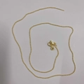 Minimalist 18K gold plated copper ball chain necklace with lobster clasp and round pendant - 1.2MM Ball Chain / 45CM Adjustable