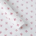 White tissue paper with red ribbon bow patterns for gift and flower bouquet packaging - 【White Base Red Bow】20 Sheets 50*70cm