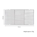Rectangular 41x20.5cm non-stick cake cooling rack with dense wire grid, weight 155g - 41*20.5cm Large Grid / Silver
