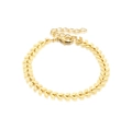 Set de pulseras doradas tipo clip con diseño de espiga y cierre de mosquetón - Cadena de Espiga Dorado