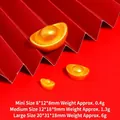 Three sizes of luminous gold resin sycees with matte finish for DIY ornaments - Gold Style 2
