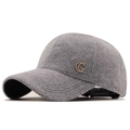 Gorra de béisbol de pana gris oscuro para mujer con logotipo G de diamantes de imitación - Ajustable / Gris