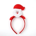 Red Christmas headband with cute Santa Claus topper for kids holiday party hair decor - 29# Classic Santa