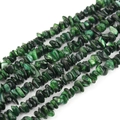 Macro shot of natural green shell gravel beads for DIY jewelry making accessories - 8*5mm (Approx. 220 Pcs) / Peacock Green Shell Chips