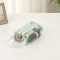 Borsa cosmetica in rete verde chiaro con cerniera superiore per organizzazione - Piccolo / Verde