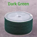 2mm dark green braided pineapple cord on a transparent roll for DIY jewelry making - Dark Green