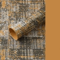 Textured floral wrapping paper with abstract brown and grey industrial patterns - 10 Sheets/Pack / Dirty Orange