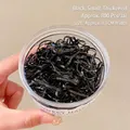 800 pieces of black thickened high elasticity hair bands in a transparent storage jar - 14# Small Thickened Black (800pcs Jar)
