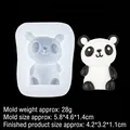 B816 DIY Panda Silikonform für süße 3D Panda Schokoladenfiguren und Bastelarbeiten - Transparenter Panda (B816)