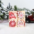 Set di decorazioni natalizie in legno con renne e fiocchi in scatola regalo - Renna Rosso Bianco e Fiocco di Neve