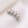 Silver cylindrical magnetic jewelry clasp with dual loops for DIY necklace and bracelet - Flat Head Cylinder 6mm Silver