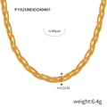Three-strand braided gold snake chain necklace made of durable titanium steel - Small Gold Braided Necklace