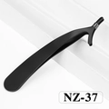 Matzwarte roestvrijstalen wimperapplicator met ergonomisch ontwerp voor valse wimpers - NZ-37 Zwarte Pincet / Zwart