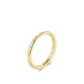 Anello minimalista in argento sterling S925 dorato con una fila di zirconi brillanti - Taglia US 6 / Oro