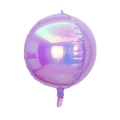 Spherical 4D foil balloon with purple-pink gradient finish and metallic shine - 22 Inch / Dreamy Purple