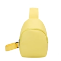 Cute yellow mini PU leather crossbody bag for toddler girls with adjustable strap - Yellow