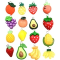 Set of 16 cute resin fruit and vegetable charms with metal loops for DIY jewelry making - Mixed 16Pcs Resin Fruits