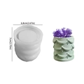Molde de silicona cilíndrico para vela de copo de nieve y maceta de yeso creativa - Taza de Almacenamiento de Encaje