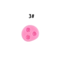 Pink silicone mold with three small floral flower cavities for soap and candle making - 3# Small Flower / Pink