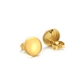 Bases para pendientes redondos de acero inoxidable dorado con anilla para joyería DIY - Estilo Redondo de 10mm / Dorado