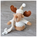 Weihnachts-Rentier-Plüschfigur mit Strickschal und Filzgeweih Dekoration - Plüsch Rentier