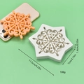 Detailed dimensions of snowflake silicone mold with 11.5cm length and 7cm width measurement - Snowflake Style B (5)