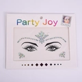 Rainbow face crystal stickers for forehead and eyes with multi-color rhinestones - HF-82