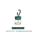 Retro green velvet and gold metal watch display stand for elegant showcase storage - Circle Watch Stand Low
