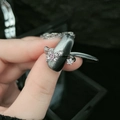 Adjustable silver butterfly ring with pink marquise stone and zircon micro-paving - Style 5-Pink Zirconia Butterfly